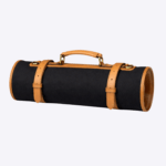 Stretchable Leather Knife Roll With Detachable Shoulder Strap