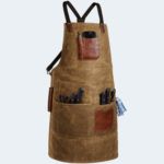 Turin Waxed Canvas Leather Pockets Apron