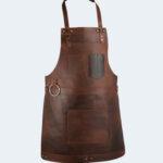 The Bristol Classic Dark Brown Full Grain Leather Apron