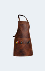 The Devon Brown Full Grain Leather Crossbody Apron