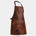 The Devon Brown Full Grain Leather Crossbody Apron