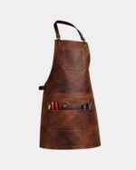 The Devon Brown Full Grain Leather Crossbody Apron