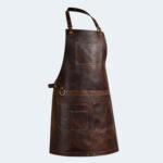 The Dorset Dark Brown Full Grain Leather Apron