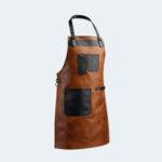 The Norfolk Leather Brown Canvas Butcher Apron