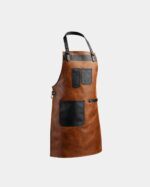 The Norfolk Leather Brown Canvas Butcher Apron