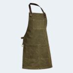 The Olive Vintage Green Canvas Apron
