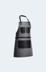Unique Oxfordshire Grey Canvas Apron With Black Pocket Apron
