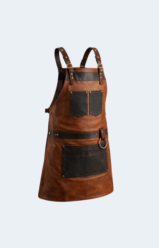 Expert Craftsmanship Brown Canvas Crossbody BBQ Apron