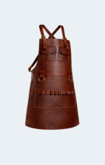 WOOD WORKER DARK BROWN LEATHER APRON