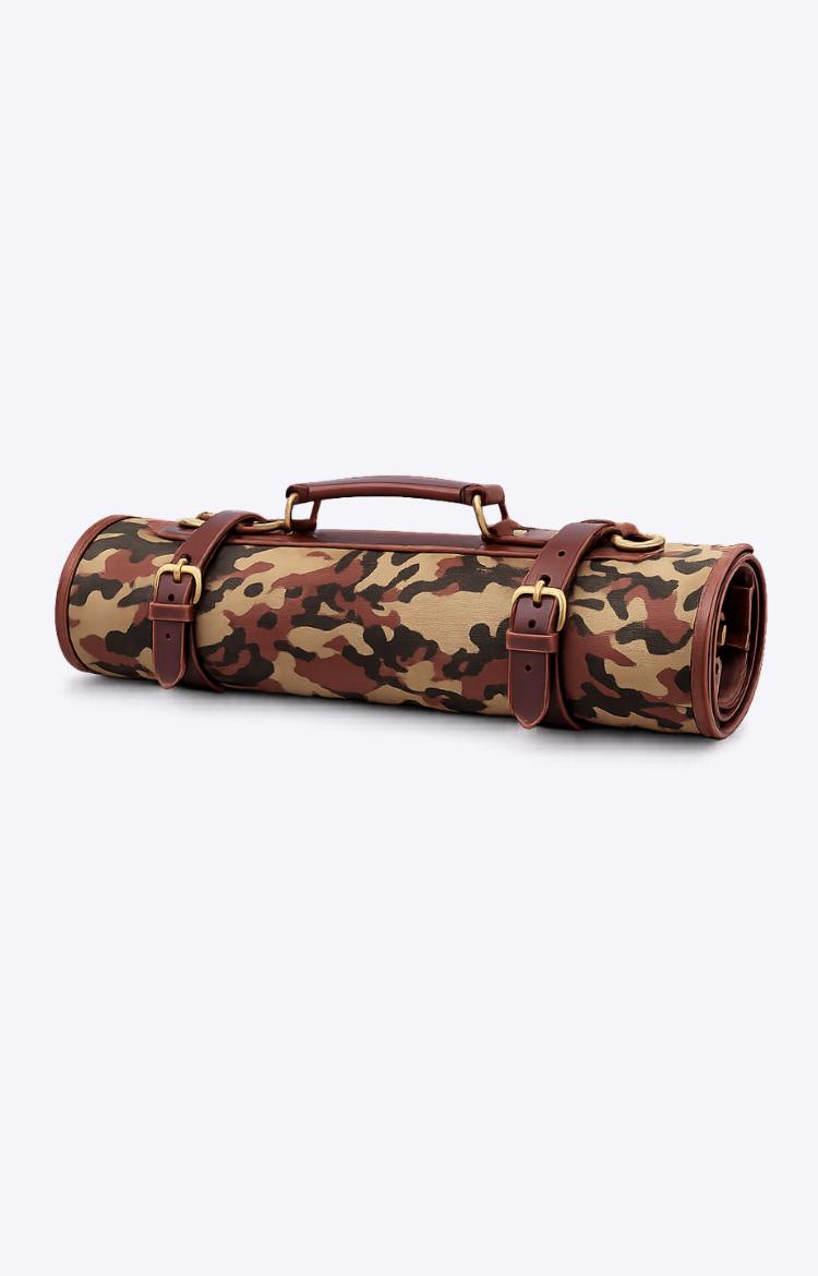 Zakara Camo Canvas & Leather Knife Roll