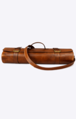 Zakara Caramel Classic Leather Knife Roll With shoulder strap