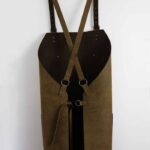 PEDRO LEATHER SUEDE APRON