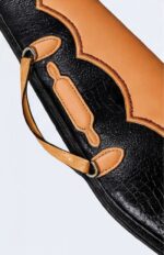 Embossed Elephant Print Leather Rifle Case - Padded Hunting Sleeve - Image 5