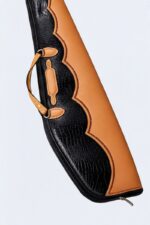 Embossed Elephant Print Leather Rifle Case - Padded Hunting Sleeve - Image 7