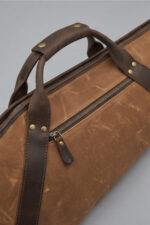 Waxed Canvas Leather Rifle Case - Padded Hunting Gun Sleeve - Image 3