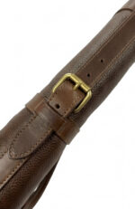 Classic Brown Leather Rifle Case - Handcrafted Padded Sleeve - Image 2