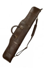 Classic Brown Leather Rifle Case - Handcrafted Padded Sleeve - Image 4