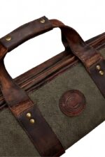 Canvas & Leather Scoped Takedown Rifle Case - Padded Hunting Sleeve - Image 3