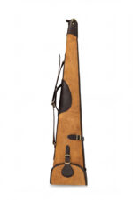 Distressed Brown Leather Rifle Case with Solid Brass Hardware - Image 5