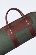 Reinforced Canvas & Leather Rifle Case with Webbing Shoulder Strap - Image 3