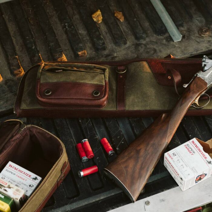 Brass Zippers Waxed Canvas Shotgun Case - Image 5