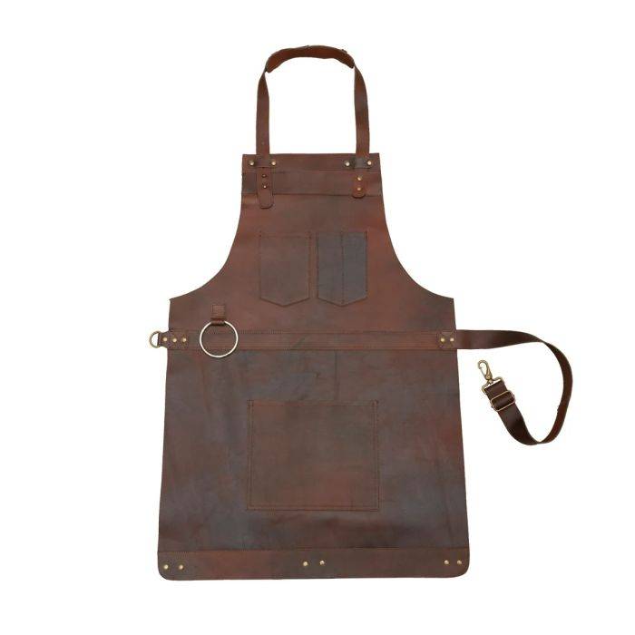 il_1140xn.3122414095_96j8_a7629cf3-c958-4811-a932-96d611d43d0c.jpg DARK BROWN FULL GRAIN LEATHER APRON - Image 1