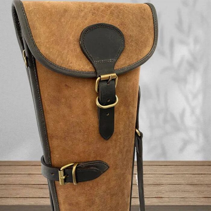 Leather Shotgun Slip Case Distressed Brown | Gift for Hunters - Image 3