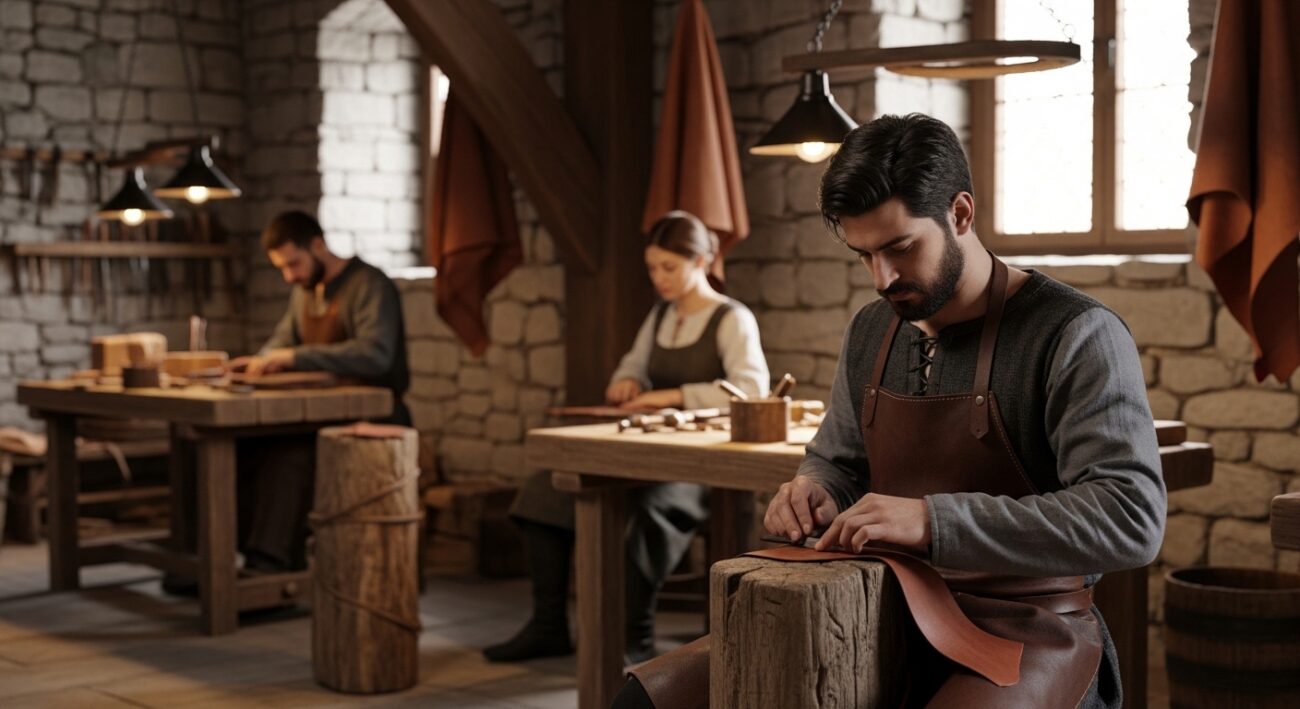 Leather Aprons in Medieval Guilds and TradeÂ