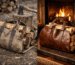 Leather vs Canvas Log Carrier