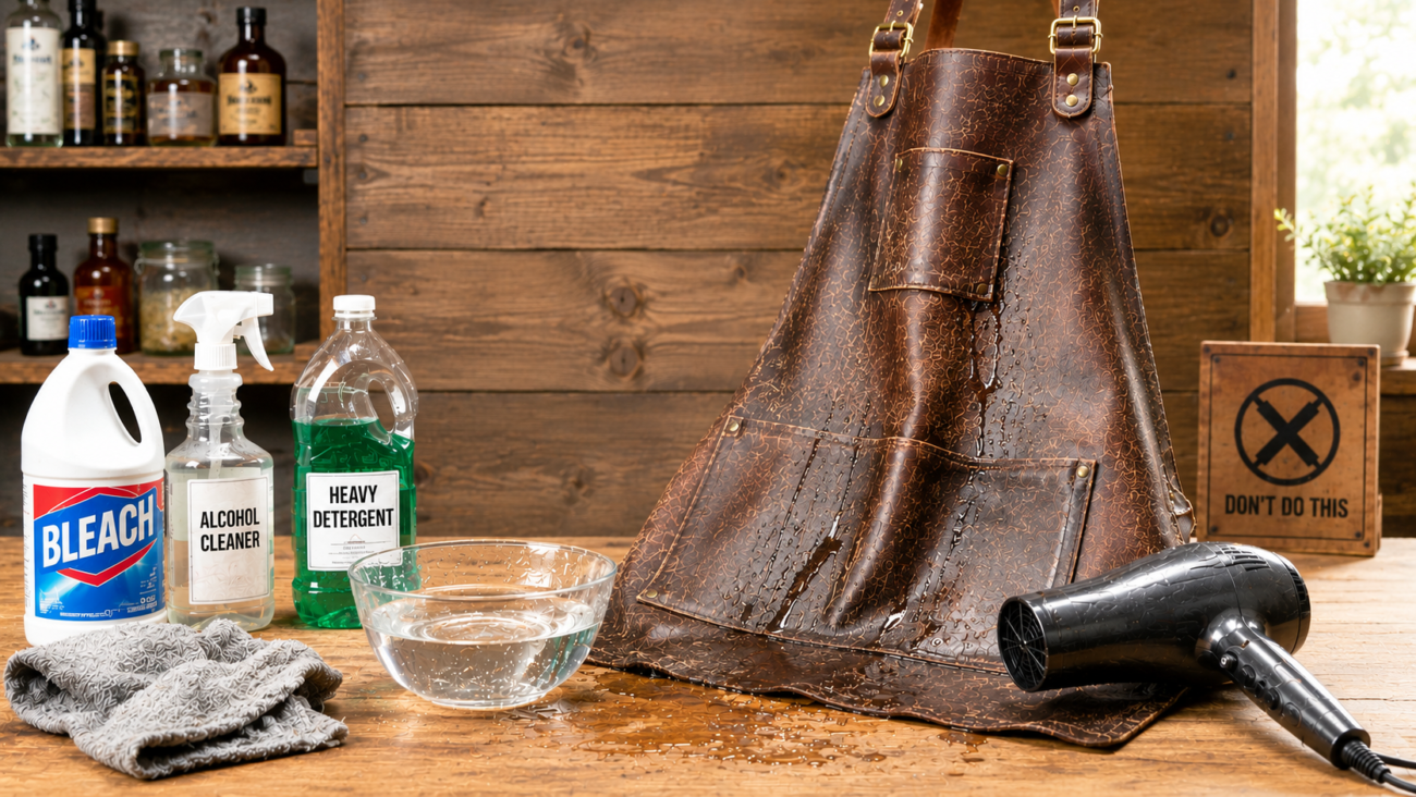 3 Things Not To Do When Cleaning a Leather Apron