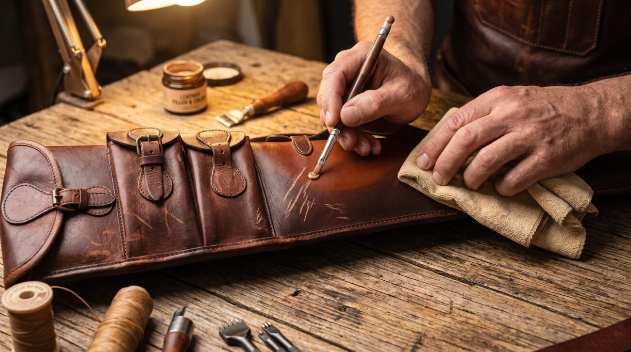 Way 2 Repair Scratches and Scuffed Leather Carefully