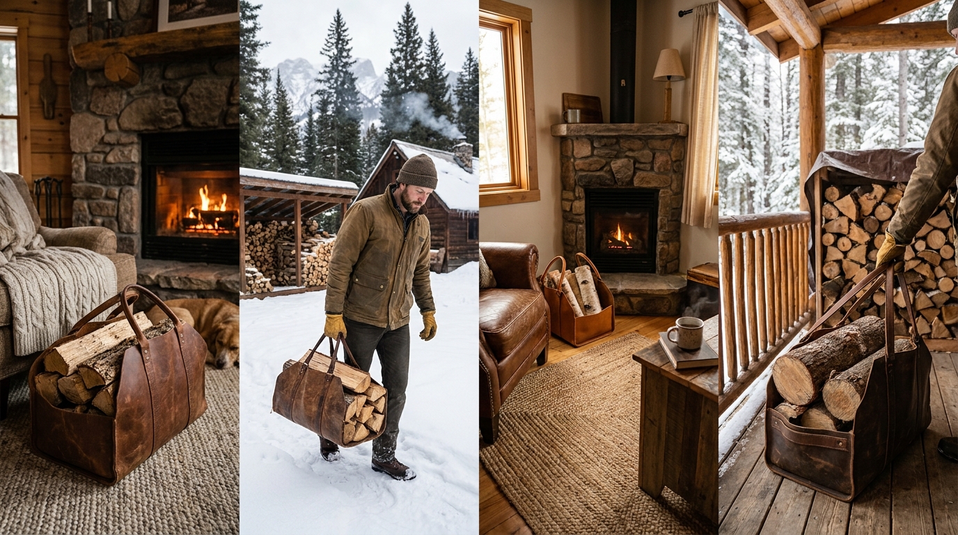 Cozy Firewood Carrier Ideas for Cabin Living